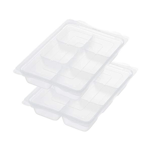 レック(LEC) 日本製 離乳食 フリージングトレー L (50ml・6ブロック× 2枚入) 電子レンジOK 食洗機OK A00117