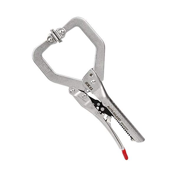 SK11(エスケー11) オートアジャストC型ロッキングプライヤー 最大口開き62mm ふところ深さ57mm SRA-225CP 228mm パ