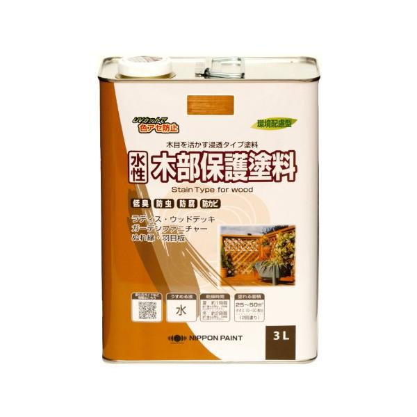 他サイト： ニッペ ペンキ 塗料 水性木部保護塗料 3L マホガニ 水性 屋外 ステイン 日本製 4976124544538の商品画像