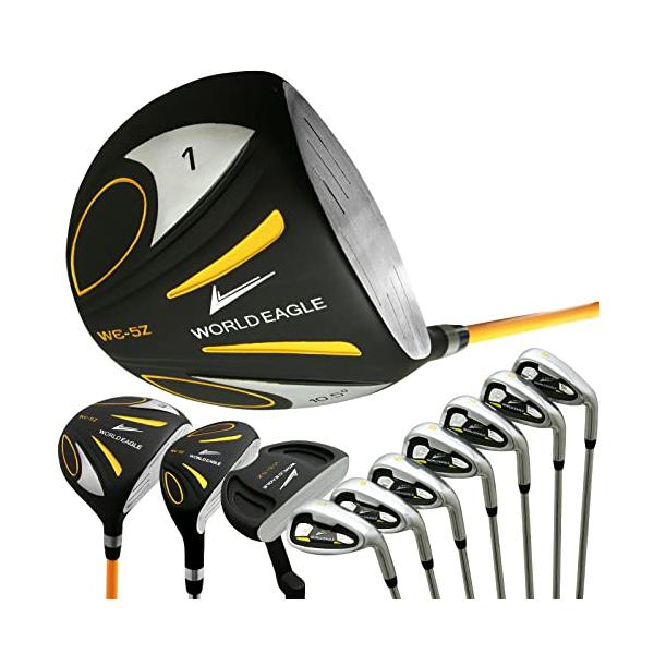 他サイト： WORLD EAGLE(ワールドイーグル) 5Z メンズ ゴルフ クラブ フルセット ブラック 右用 フレックスR WE-5Z-BK-R-W/Oの商品画像