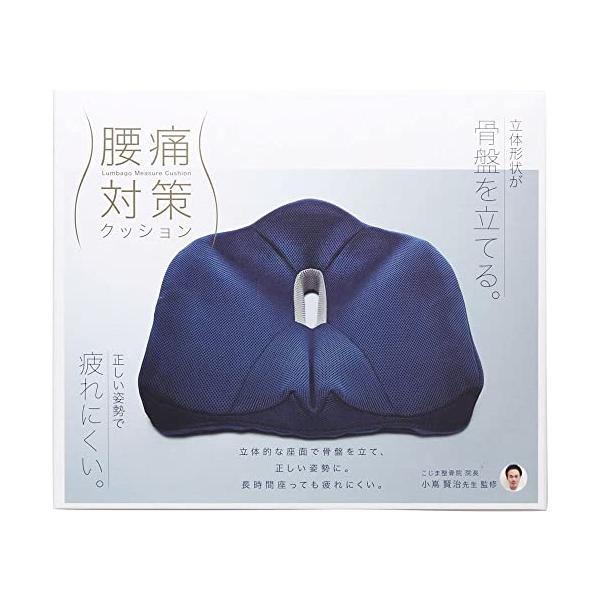 コジット フィット感で差が出る 腰痛 姿勢 ウレタンクッション ネイビー 幅43ｃｍ