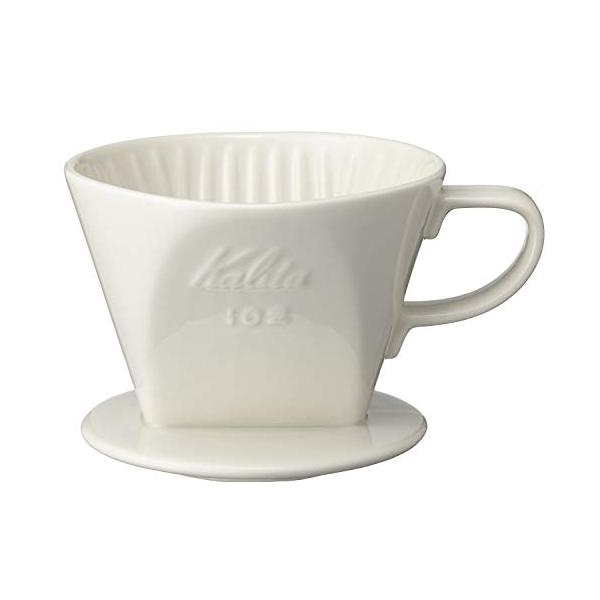 カリタ Kalita 雑味が出る前においしさだけを引き出す速い抽出速度の3つ穴 コーヒー ドリッパー 保温性が高い 陶器 2~4人用 102-ロ