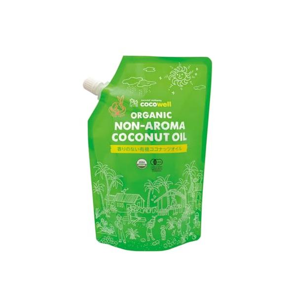 cocowell (ココウェル) 香りのない有機ココナッツオイル 460g 無臭 有機JAS オーガニック MCT61% 中鎖脂肪酸 酸化に強い