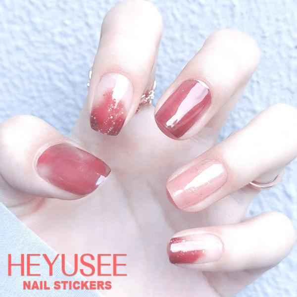 ネイルシール Heyusee N0039 マニキュア 貼るだけ 簡単 セルフネイル マーブル ぼかし ラズベリー レッド系 ニュアンス くすみピンク グラデーション ラメ Nse01ma0039 Julius ジュリアス正規販売店 通販 Yahoo ショッピング