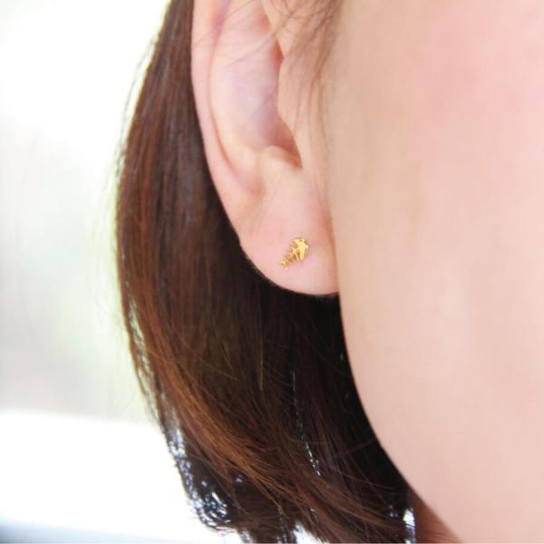 ピアス ゴールド pierce K10ゴールド 魚の骨 フィッシュボーン さかな