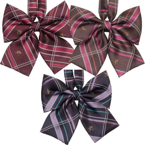 大きめのチェック柄で甘カジュアルに圧倒的なかわいさを手に入れよ☆スイートなチョコ色とピンクのとろ甘チェックリボン「キャロル」えんじと赤のチェック柄でおりこうさん的ガーリーなリボン「キャロライナ」紺にグリーンのラインがこなれ優等生風なリボン「...