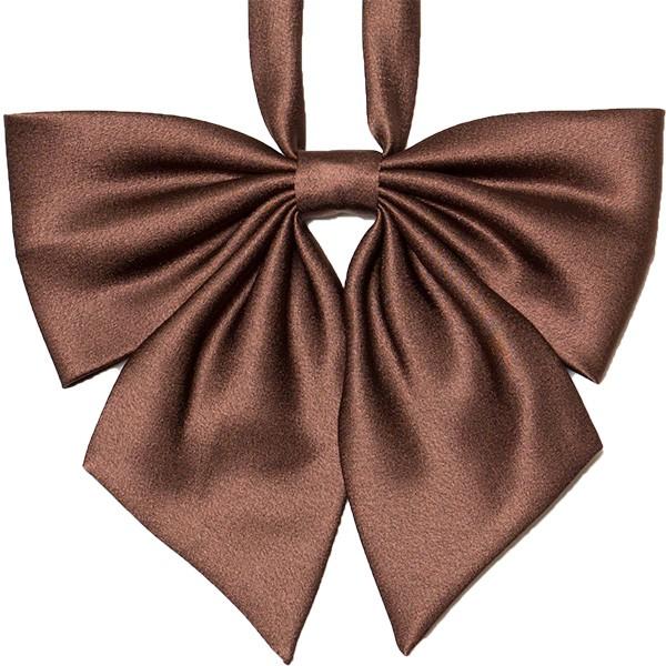リサ アンド ザ スターライトオリジナル商品の無地リボン・ネクタイシリーズは意外なHITアイテム！ベージュのニットとぴったりの意外な人気者！光沢のあるチョコレート色のリボンで、グッドガールな胸元を演出♪「ショコラピクシー」素材：ポリエステル...