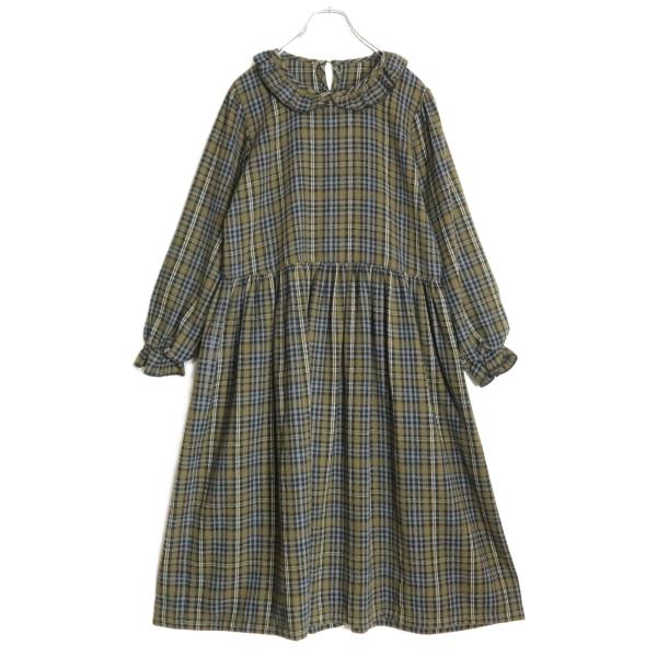 美品！】ピンクハウス☆2023年製！ゆったり♪チェック柄ワンピース 緑