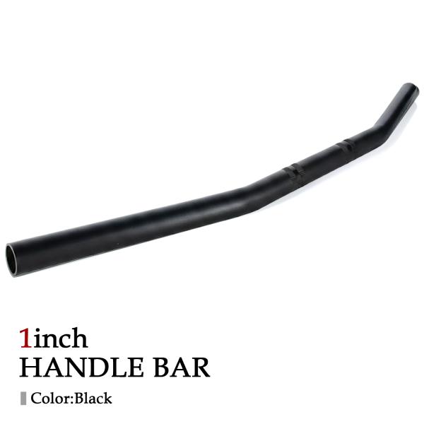 1インチ ハンドル バー ドラッグバー 25.4mm インチバー ブラック