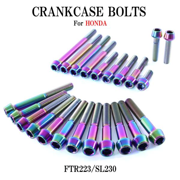チタンボルト ホンダ FTR223/SL230専用 クランクケース エンジンカバー