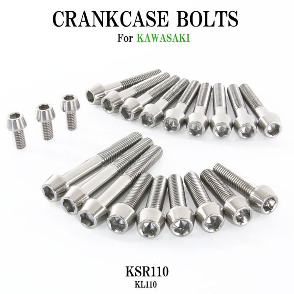 チタンボルト カワサキ KSR110専用 KL110 クランクケース エンジン