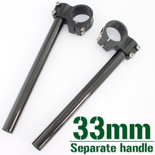 汎用 33mm 33パイ アルミ削り出し セパレートハンドル セパハン キット ブラック 黒 ホークCB250T スーパーホーク