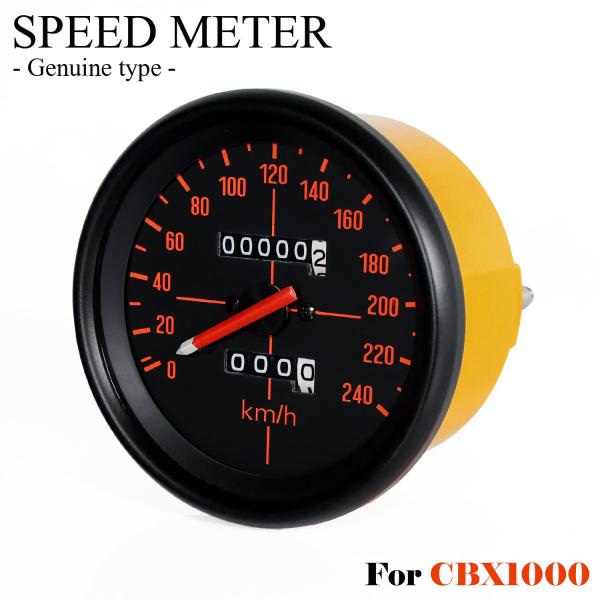 商品名■CBX1000 スピードメーター商品説明■ホンダ CBX1000用の機械式スピードメーターになります。■純正にこだわり忠実なクオリティで完全再現！■レッドゾーンなしのフルスケール表示仕様となっています。■オリジナルにこだわり電球を使...