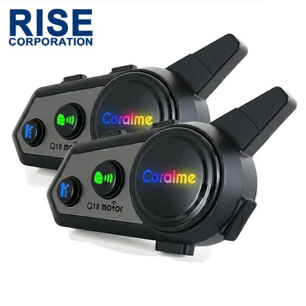 【新品】バイク用インカム　インカム　バイク　Siri対応　HiFi音質　超薄型 デュアルチップ インカム バイク Q18 2台セット 音楽共有 日本語説明書