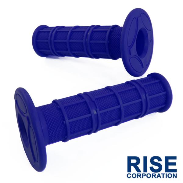 モトクロス グリップ オフロード 22.2mm ブルー 汎用 ハンドル 左右セット バイク オートバイ パーツ カスタム 交換 補修
