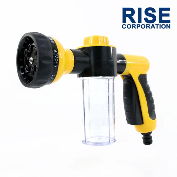 マルチフォームガン フォームガン 洗車 泡洗車  洗車用品 洗車グッズ スプレーヤー 泡 シャワーヘッド 掃除 車 ガーデニング 8パターン散水 洗剤タンク付き