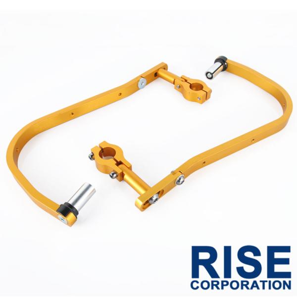 商品名■アルミハンドガード 22.2mm ゴールド商品説明■汎用の22.2mmアルミニウム製のハンドガードです。■22.2mmのハンドルを使用しているほとんどの車種に使用可能です。適合車種■ハンドルパイプ内径約14mm〜15mm、約18mm...