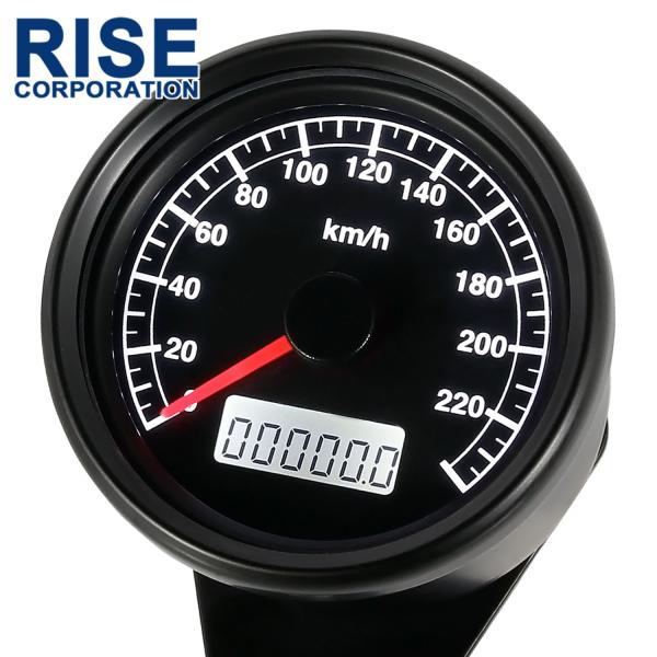 ハーレー用 電気式 240km/h 60mm LEDスピードメーター ブラック ハーレー用 電気式 240km/h 60mm LEDスピードメーター ブラック