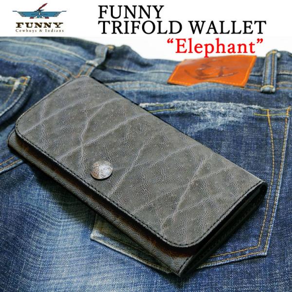 FUNNY　ファニー　エレファント　長財布　トライフォードウォレット rise-rock_funny-trifold-elephant