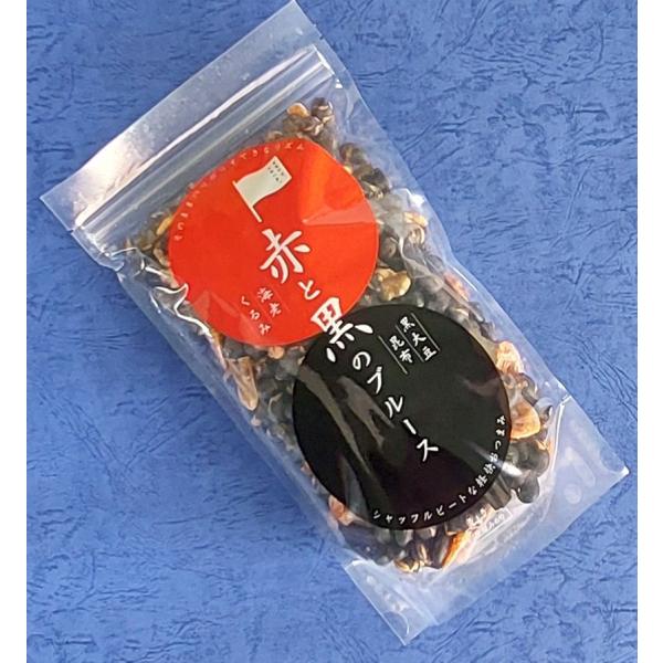 北海道小樽のお土産で人気となっている　利尻屋みのやの赤と黒のブルース！やめられない贅沢おつまみ。