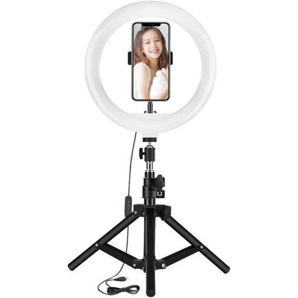 高感度　LEDリングライト　ロングスタンド付　スマホ用　(リモコン付き) ⑨？ 高感度 LEDリングライト ロングスタンド付 スマホ用 (リモコン