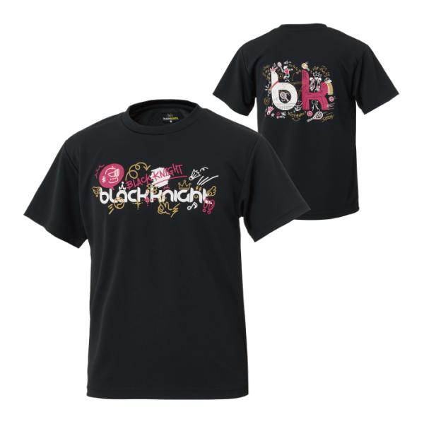 ブラックナイト ユニ ドライＴシャツ T-6106U ブラック／ピンク