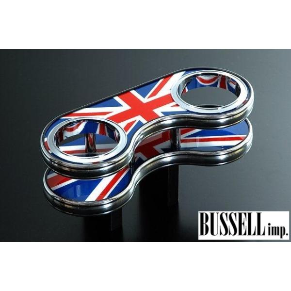 バッセル センタードリンクホルダー ユニオンジャック BMW MINI R52 (コンバーチブル) ミニ クーパー クーパーS BUSSELL imp