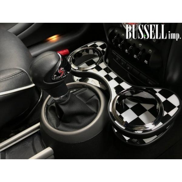 バッセル センタードリンクホルダー チェッカーフラッグ BMW MINI R61 (ペースマン) ミニ クーパー クーパーS クーパーD BUSSELL imp