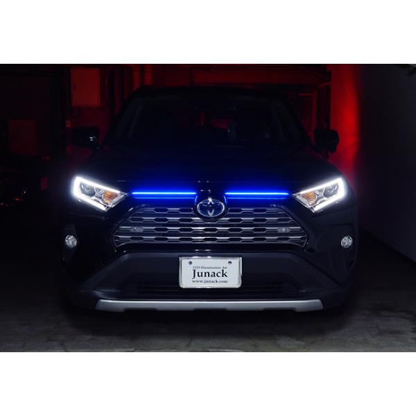 RAV4 50系 グリル ビルトイン 流れるウィンカー シーケンシャル 白/青 rising2013m_lzr-gi-t1b