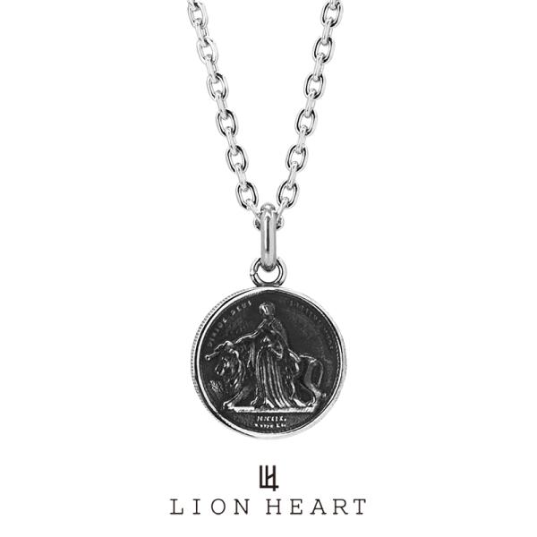 ライオンハート LH-1 ウナ＆ライオン コインネックレス サージカルステンレス316L 金属アレルギー対応 03NE0505SV LION HEART ステンレスネックレス