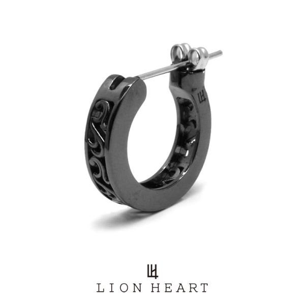 ライオンハート HOWL クロッシングピアス アラベスク ブラック シルバー925 1EA146A0BK LION HEART ステンレスポスト 1点売り 片耳用
