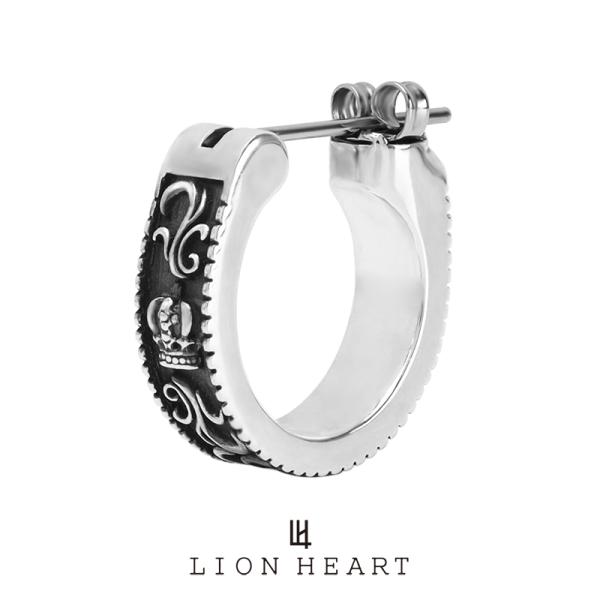 ライオンハート HOWL クロッシングピアス タテガミクラウン シルバー925 1EA202A0SV LION HEART サージカルステンレスポスト 1点売り