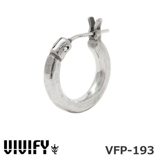 ビビファイ 槌目(ツチメ) フープピアス Mサイズ シルバー925 VIVIFY VFP-193 ThreeSides Hammerd Hoop Pierce (M) 3mm body 1点売り 片耳用