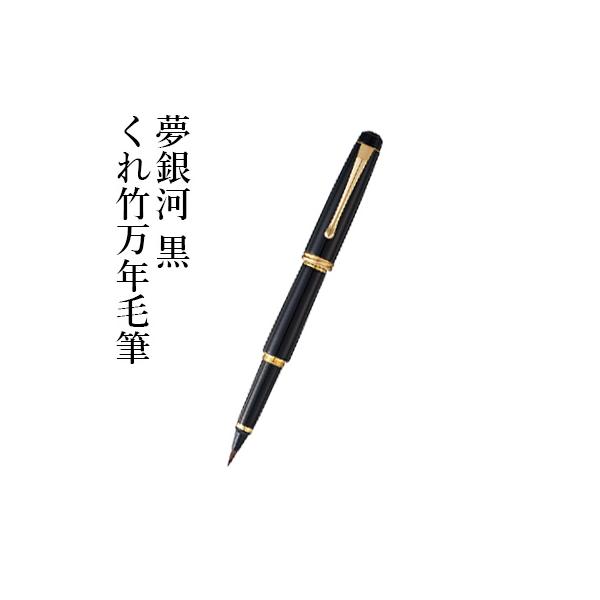 【人気商品】呉竹 筆ペン 万年筆 くれ竹万年毛筆 夢銀河 本革 黒 DAY140 呉竹 万年毛筆ペン くれ竹万年毛筆 夢銀河 黒 : 書道用品の栗成 - 通販