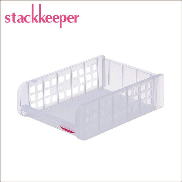 スタックキーパーWL260 クリアーサイズ： 縦260×横360×高さ110(mm)材　質： PP原産国： 日本収納，整理整頓，整理棚，積み重ね，机上，高い流し下，デスクトレー，卓上トレー，書類ラック，書類入れ，オフィス，ビジネス，ワイド，...