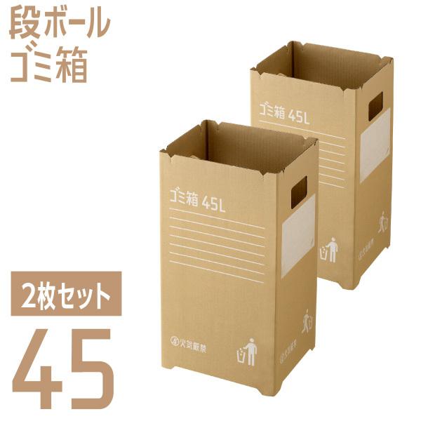 RISU（リス） 段ボールゴミ箱 45リットル 2枚組 ダンボール 文化祭
