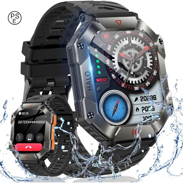 スマートウォッチ スポーツウォッチ 2023新登場 軍用規格 2インチ大画面 スマートウォッチ スポーツウォッチ 2023新登場 軍用規格 2