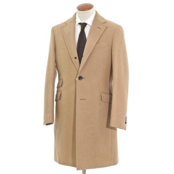 数量は多 メンズ ボリオリ チェスターコート キャメル ロングコート チェスターコート
