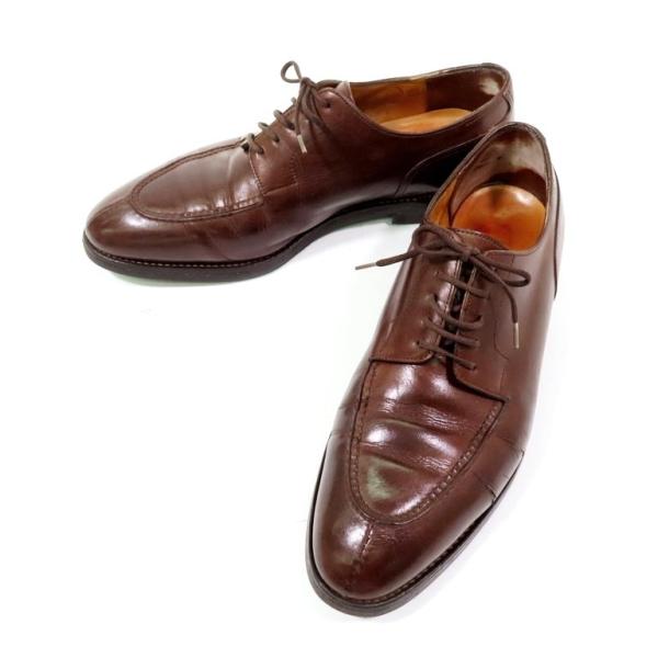 ゆ*こ様 【美品】 ジョンロブ シャンボード Uチップ ダービーシューズ ブラウ ジョンロブ“サイドステッチ入り”ストレートチップ＆Uチップ