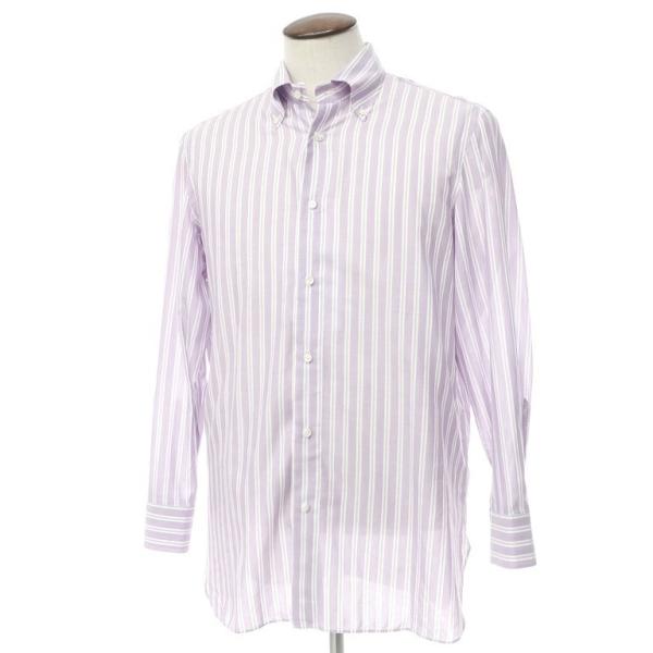 リネンストライプドレスシャツ