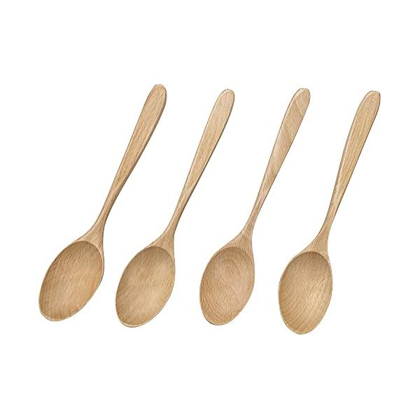 本数：お得な4本セット長さ：18.3* 詳細は画像をご覧ください 素材：ブナ天然木表面：汚れのつきにくいウレタン塗装重さ：軽量10g 1本あたり ホーム＆キッチン:食器・グラス・カトラリー:箸・カトラリー・ピック:スプーン:ディナースプーン