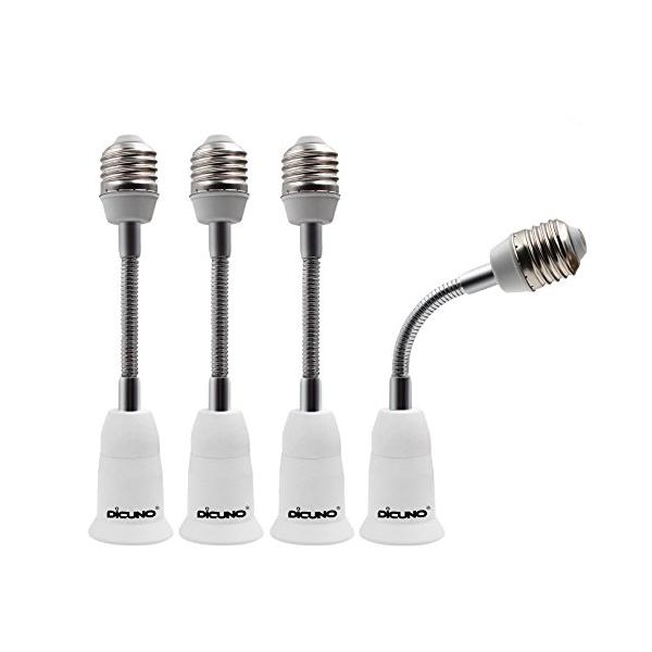 仕様 シンプルで白いE26延長ソケット、全長約18CMで、約15.5CM延長します。 優れた耐熱性 高品質の難燃性材料PBTを採用し、耐熱温度は160*に達しますので、ご安心できます。 定格：0-250V,60Wまでの電球が使えます。  角...