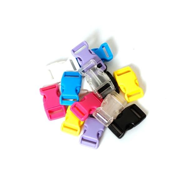 バックル 15mm 14個入り 7色 サイドリリースバックル 差し込みバックル カラフルバックル プラスチックバックル 手作り 留め具 材料 素材 パーツ DIY 手芸 ハンドメイド材料ホビー/手芸・画材/裁縫材料/バックル