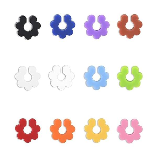 1.セット内容：梅花形杯飾り12個、サイズ：21 mm。 2.良質のシリカゲルから作られており、柔らかくて清潔で、繰り返し使用することができます。 3.手軽にカップを見分けることができ、パーティーでカップを間違えにくく、とても便利で実用的で...