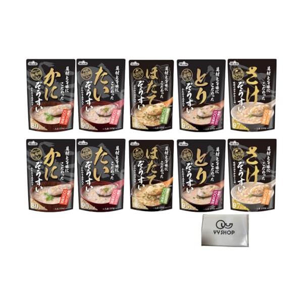 風味：ベジタブル食事タイプ：ビーガン種類と個数：5種10袋 各種2袋 パッケージ情報：パウチ召し上がり方1：温めずにそのままでもお召し上がりいただけます。召し上がり方2：お湯で温める場合は袋の封を切らずに、そのまま沸とうしたお湯の中に入れ、...