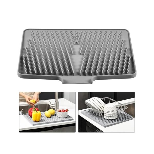 シンク 用 流し 保護 マット シンクマットの底面は突起デザインと表面は凸凹デザインで、空気の流通がよくて食器を乾燥しやすいです。食器を洗った後シンクマットの上に置くって早く水を流れやらせます。食器拭きの手間を省く。 耐熱性 プラスチックや...