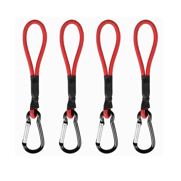 [サイズ]：19*3.5cm(4本セット)[材質]ゴムフックは6mmのラテックスゴムコードで作られており、柔軟で耐摩耗性に優れ、壊れにくいです。合金のバックル、耐久性があり、変形しにくいです。[多機能使用]このグロメット付きミニゴム紐は、キ...