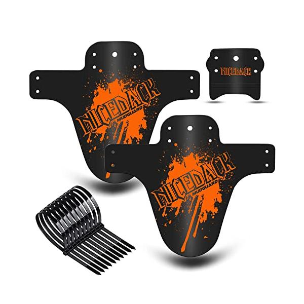 高品質素材 NICEDACKマウンテンバイクフェンダー素材は、高温に強く、何度も折りたたむことができ、再利用が可能で、マウンテンバイクの前輪の汚れや破片を効果的にブロックし、バイクを清潔に保ちます。 耐久性 バイクマッドガードは厚さ1.6m...