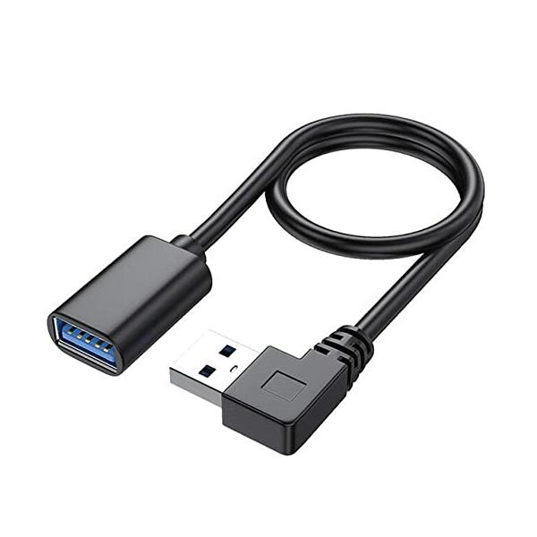 L字型のケーブル: USB設備の接続方向を変更し、狭いスペースまたは塀の角にもUSB3.0ケーブルを楽に使えます。USB 3.0 延長ケーブル タイプAオス- タイプAメス ：USB3.0コネクタの周辺機器、パソコン、プリンターやカードリー...