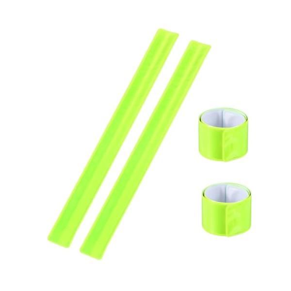 商品仕様 ：長さ30cm*幅3cm 、 2個セット カラー：グリーン 高品質の素材 :PVC 保護と安全性を高める軽量素材。 使い方は色々 ：手首や腕につけることができます。足首に装着すれば、安全なほかにズボンのすそを控え、夜ですそを汚す心...